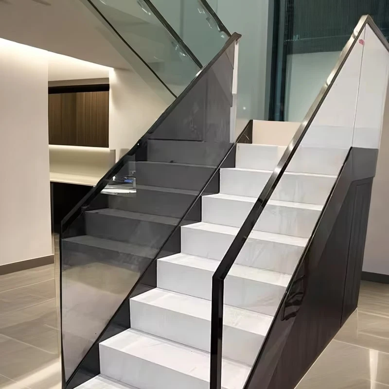 Balcony Stairs Aluminium Alloy Glass Balustrade Handrail Glass Railing System