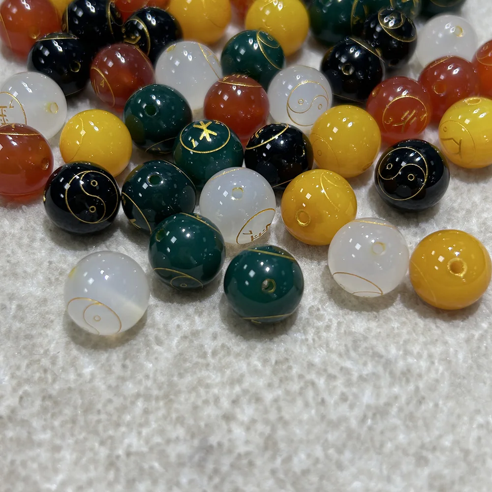 Stock Sale Gemstone Crystal Five Element Healing Lucky Yoga Beads For Jewelry Making