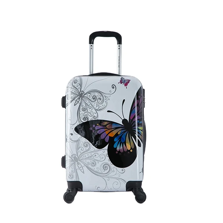 Fashion design travelling bags suitcase trolley printing trolley luggage