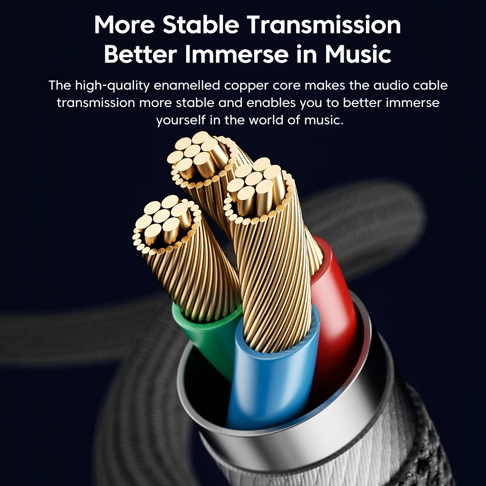 2022 wholesale 3.5mm audio jack with Blue/Black usb male to female cable hifi audio cable