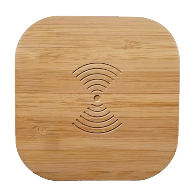 Wholesale 9V 1.2A Fast Wireless Charging 15W  Bamboo Wood Wireless Charger Qi Wireless Charger stand for iphone 13