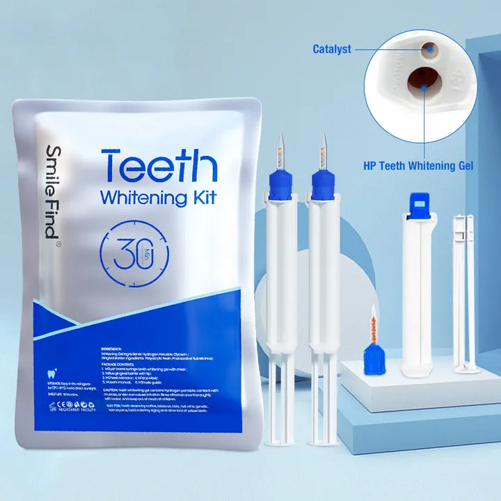 Professional Dental Grade Blanchment Dentaire Whitener Hydrogen 25% 35% 44% Peroxide Dual Barrel Teeth Whitening Gels Kits