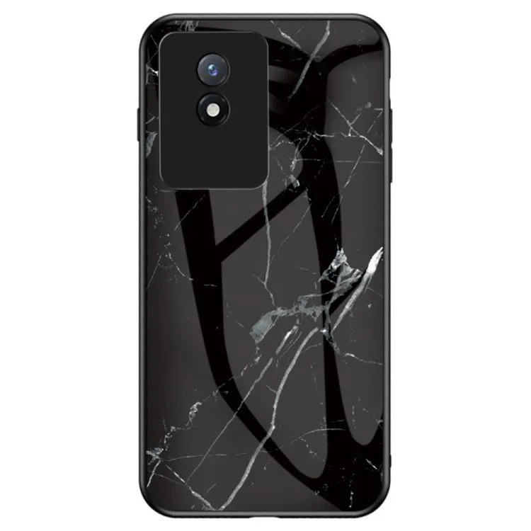 Hot Sale Tempered Glass Phone Back Cover For vivo Y02 V20 SE X Note V21e X80 Pro X70 Pro iQOO 10 Marble Case