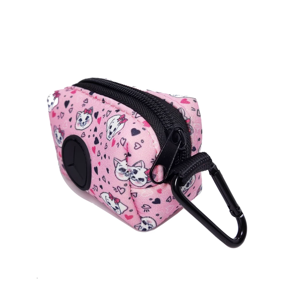 custom logo sublimation neoprene funny portable smart  dog poop bag