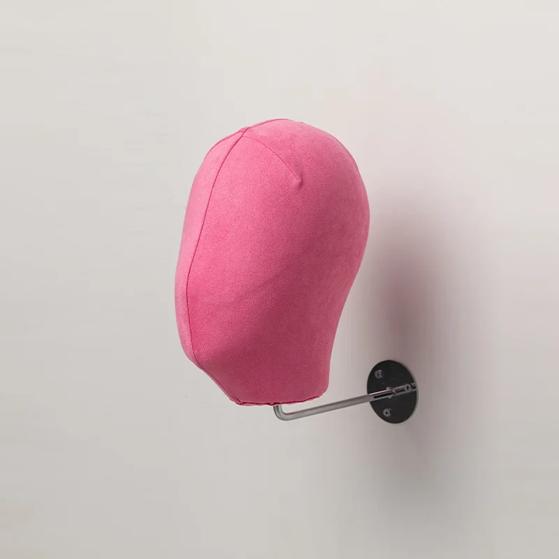 Wholesale Wig Wall Mannequin Female Male Model Hair Wigs Cap Display Holder Fabric Canvas Display Mannequin Head Wall Mount