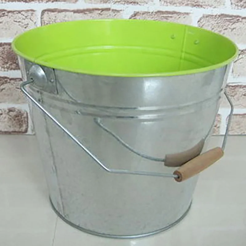 Wholesales Household Metal Galvanized Zinc Bucket Cleaning Water Pail Bucket