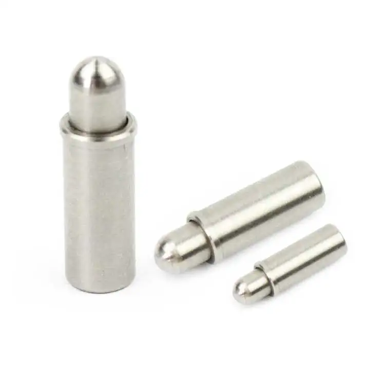Custom stainless steel press fit ball nose spring plunger plain finishing long nose spring plunger for automation equipment
