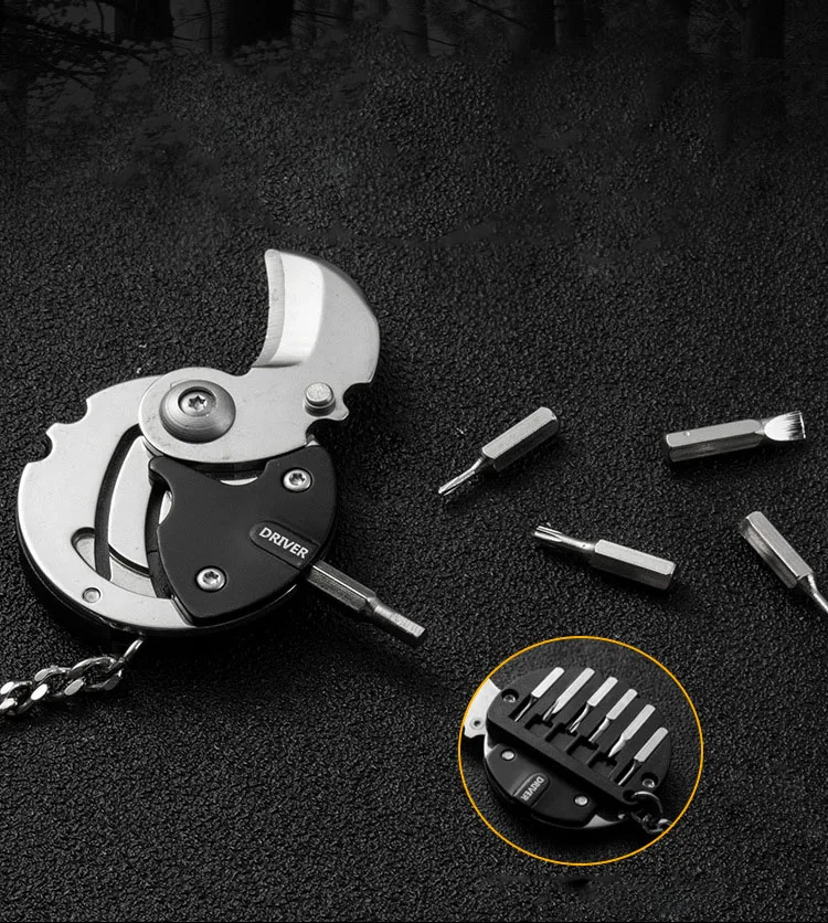 Free Sample Mini Size Camping EDC Multi-function Pocket Knife Key Chain Multi Tool