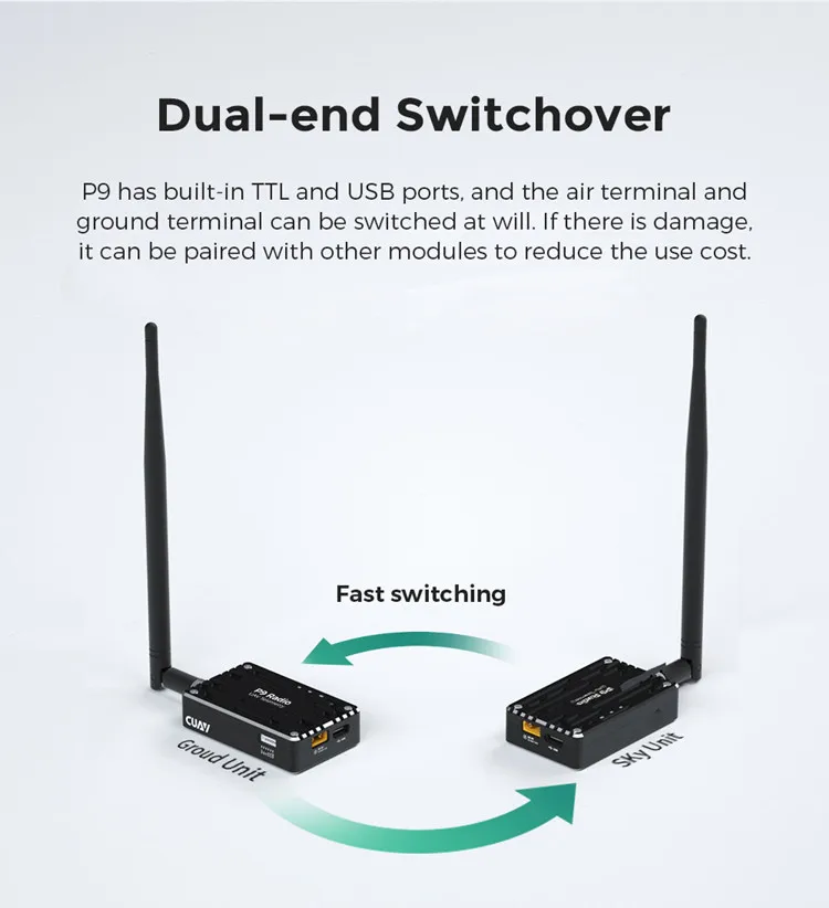 P9 Radio UAV Telemetry 60KM 915mhz Bluetooth Radio Telemetry Modul for APM PX4 PIXHAWK Drone