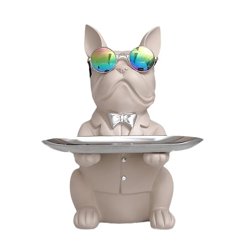 hot selling bull dog decoration shop window cartoon Piggy bank Figurine home accessories TV cabinet table resin craft