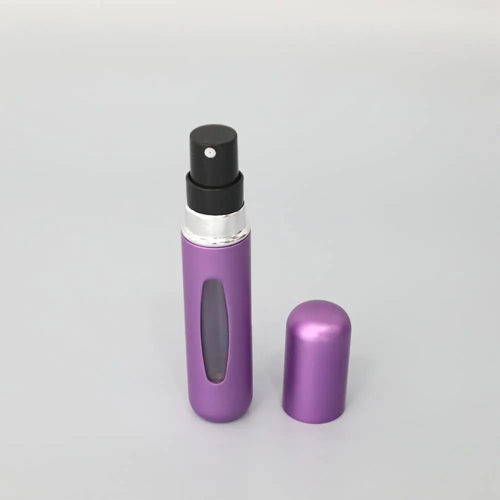 Mini 5ml 8ml Refillable Empty Glass Decant Perfume Bottles Portable Pocket Travel Aluminum Collar Spray Perfume Atomizer