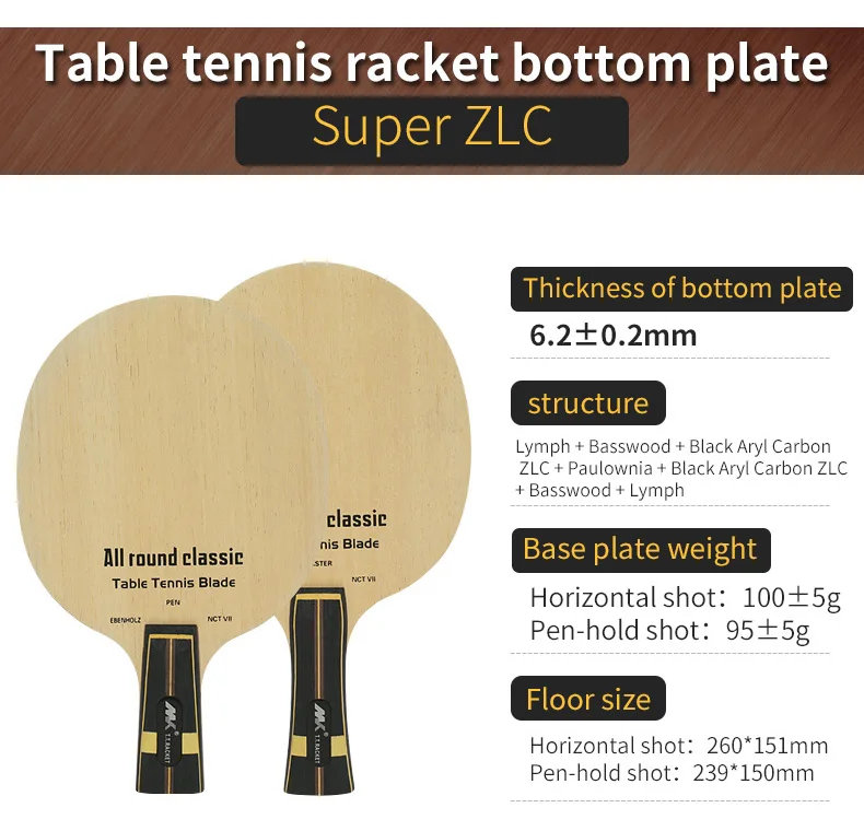 
Table Tennis Pure Wood Plus 5 Player Professional Pingpong Racket Cheap Table Tennis Blade Rubber Pimples In Grip Means Straig 