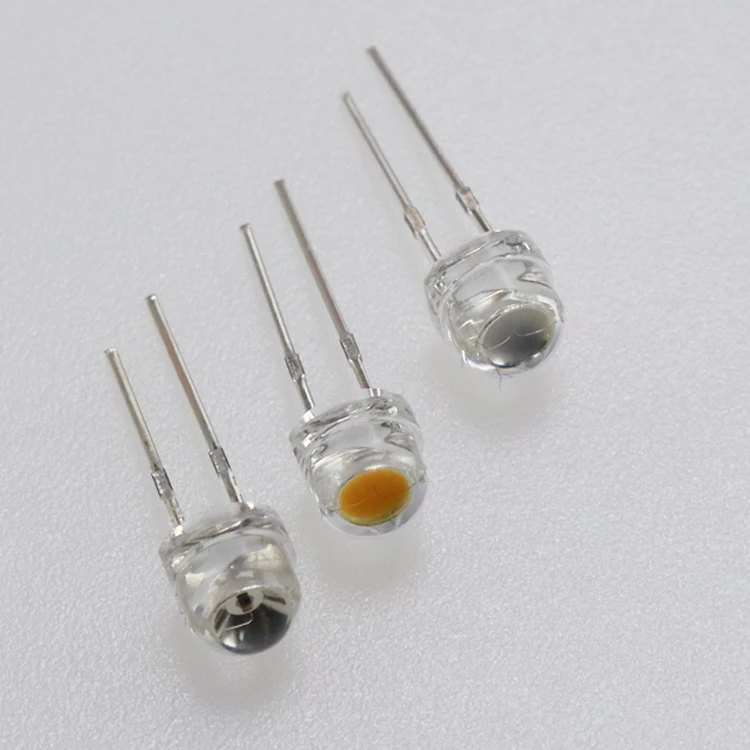 Straw Hat Led Diode 2V 3V 4.8mm 5mm 8mm Big Chips high brightness Ice Blue Pink Purple Orange Warm Whiteb Red Green.