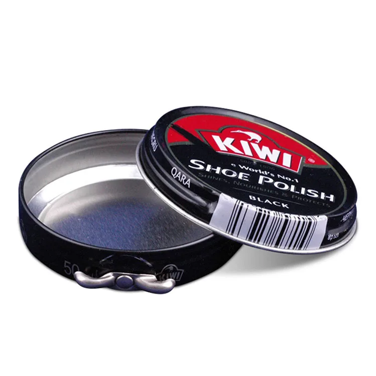 Custom Printed Small 68*18mm Metal Round Mini Shoe Polish Tin
