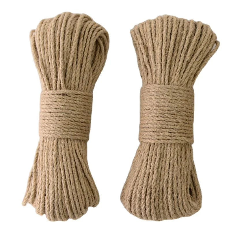 Factory Direct Supply 6-60mm Natural Jute Rope Twine Twisted Manila Rope Hemp Rope for Craft Decorative Landscape