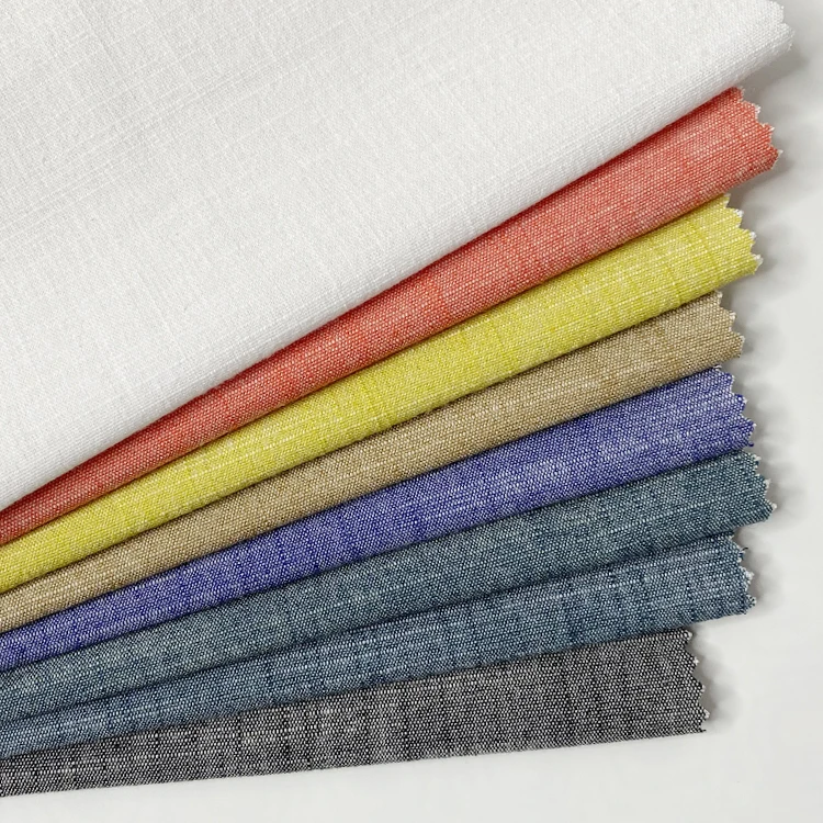 Сплетенный хлопчатобумажный слюнявчик полиэстер спандекс эластичная окрашенная джинсовая однотонная ткань для платья и рубашки платье женская одежда