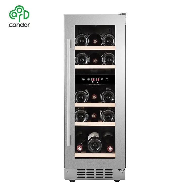 JC-58A2EQ  Candor oem 15 bottles dual zone temp built in type wine cooler wine fridge wine bottle cooler chiller