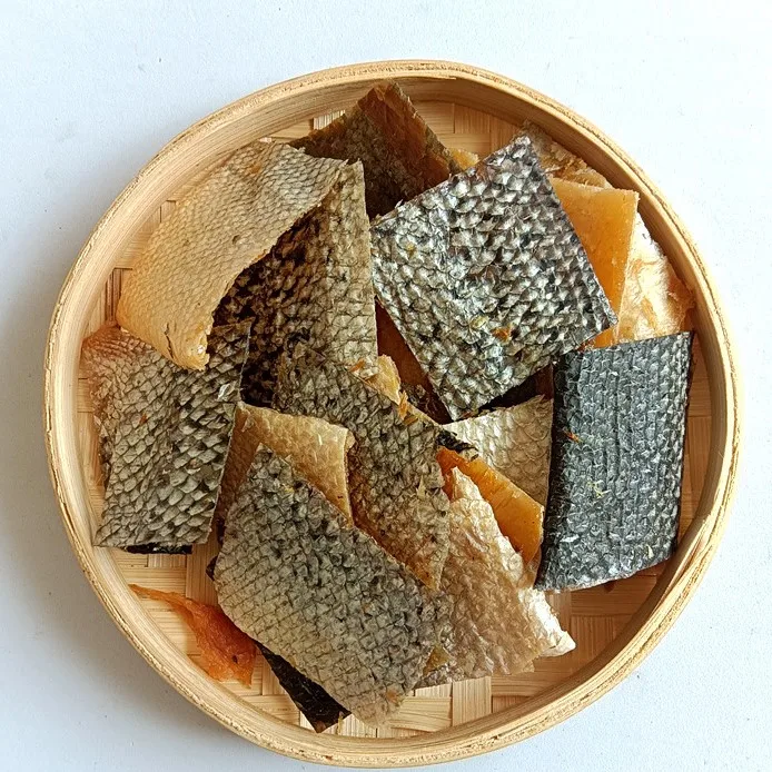 No added air dried salmon skin 100g pet dog snack cat food beauty hair brightening salmon oil