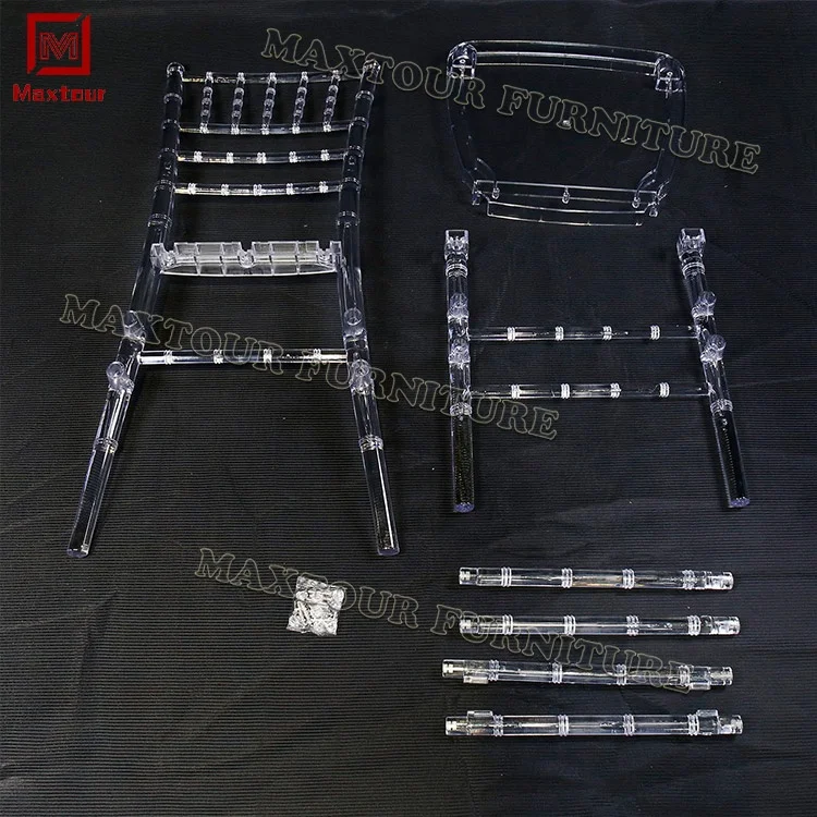 Maxtour Guaranteed chiavari transparent tiiffany dining acrylic resin chairs for restaurant and wedding hotel party events