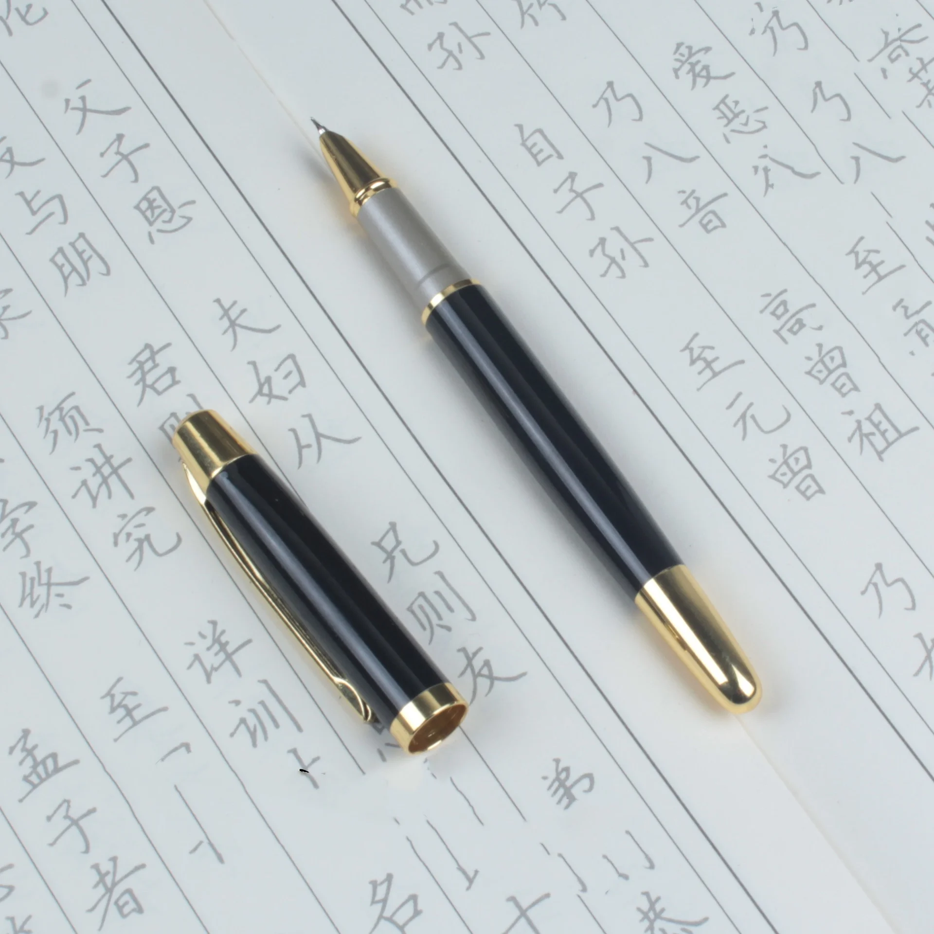 Wholesale Luxury Metal Ink Pens Custom Logo Decorative Fountain Pens Smooth Writing Set for Students