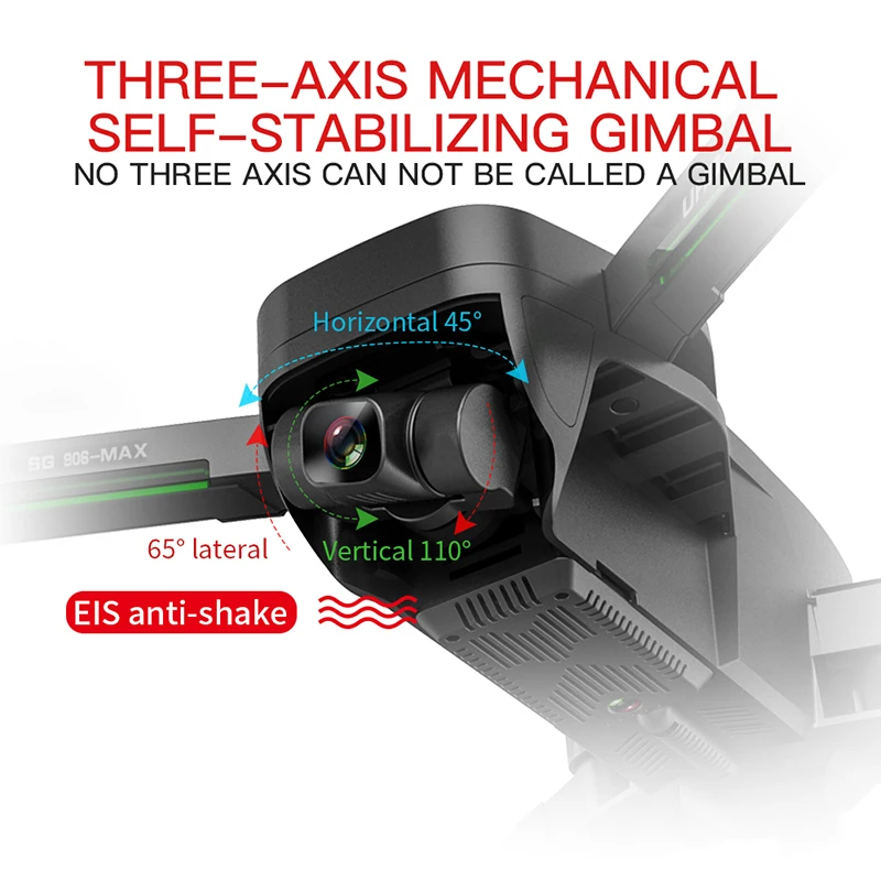 Бесщеточный двигатель SG906 Max 4K Gps камера Дрон Gimbal 3 Ejes
