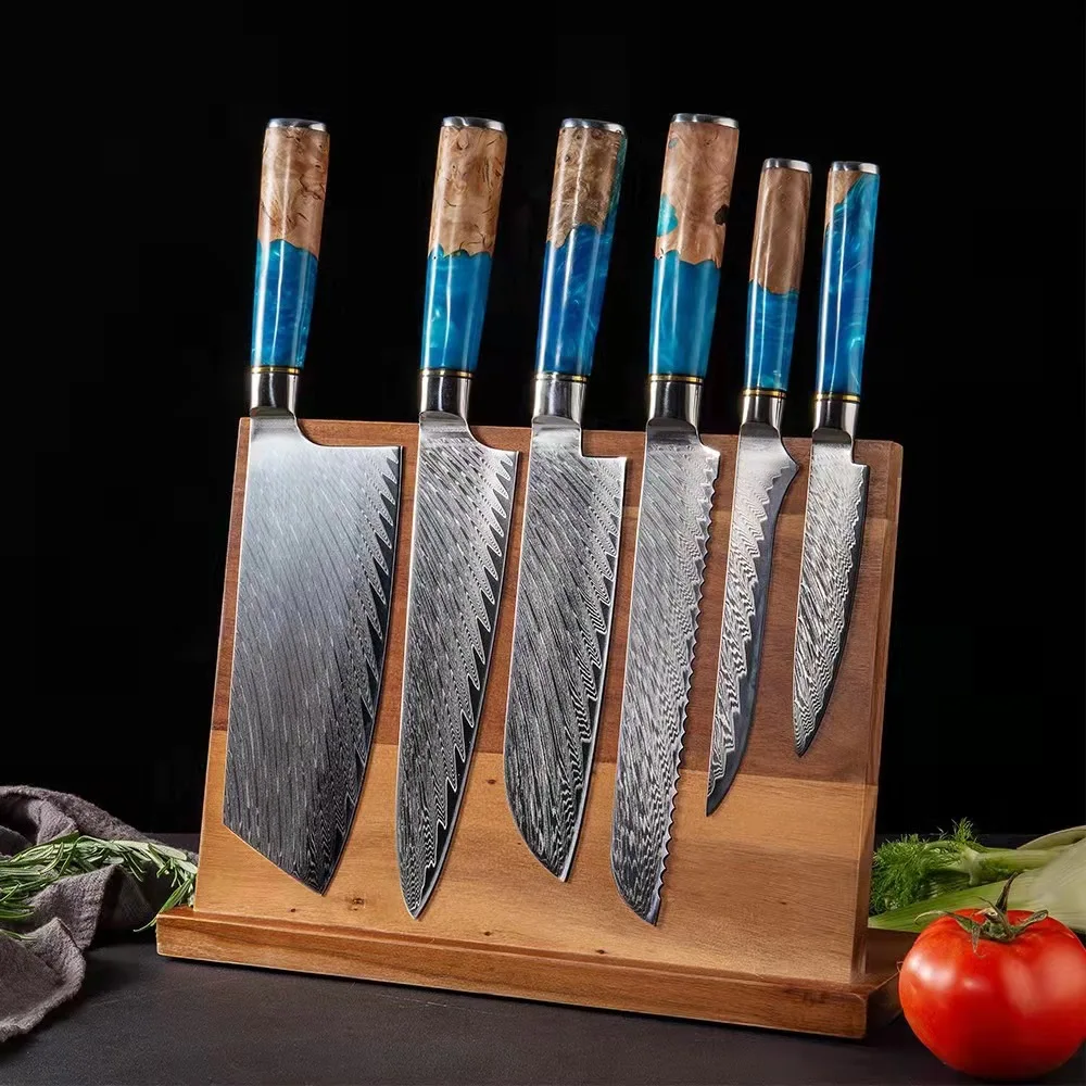 Factory Carbon Steel 67 Layer Damascus Chef Boning Cleaver Kitchen Knives VG10 Japanese Damascus Knife Set