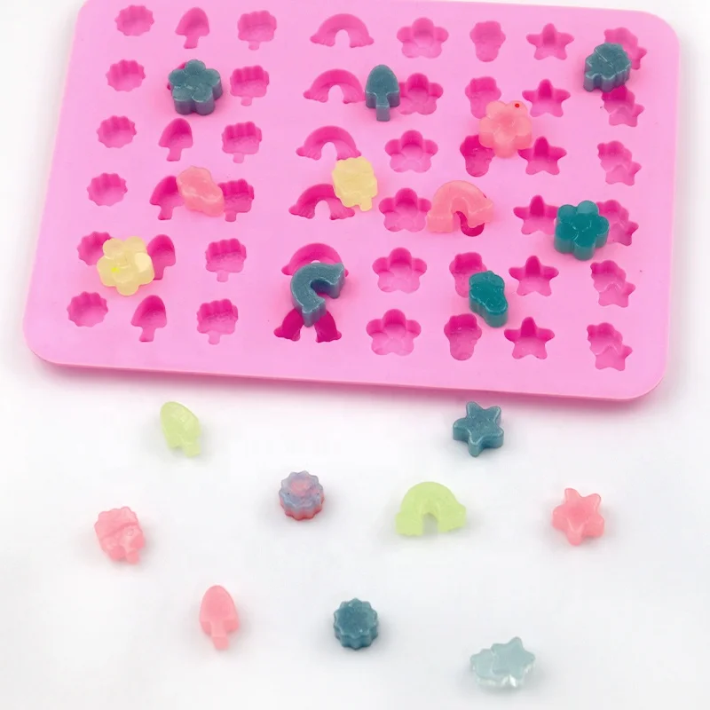 328 stock 48 Cavities with cloud Dropper shape silicone resin mold silicone gummy candy mold silicone ice cube tray candy