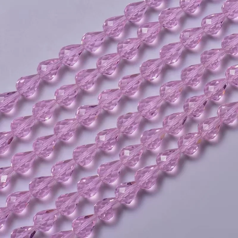 8*6mm 10*8mm 12x10mm drop faceted glass beads
