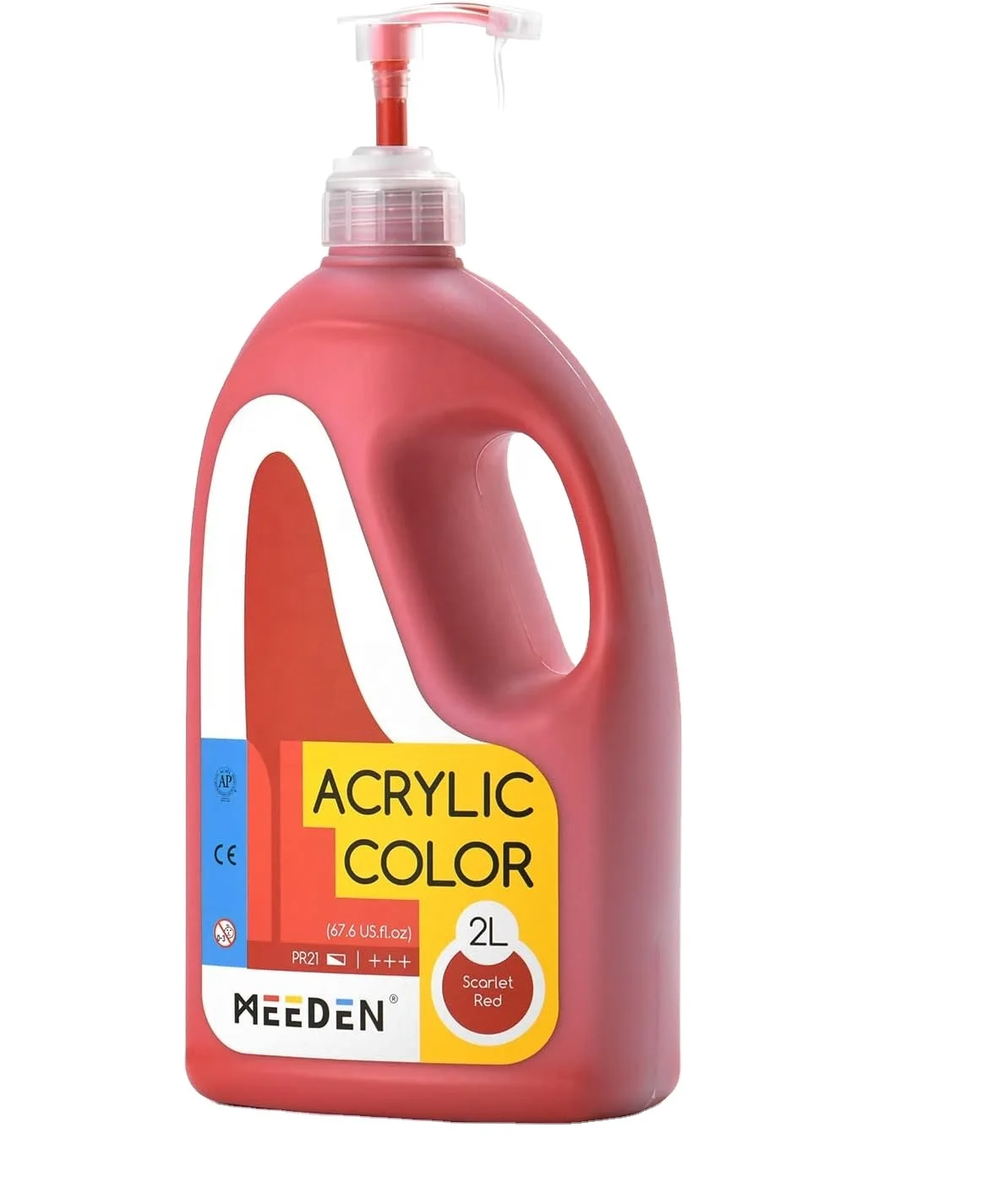 Acrylic Paint Gallon Acrylic Paint 0.5 Gallon 2L Heavy Body Non Toxic Rich Pigment Color for Art Classes