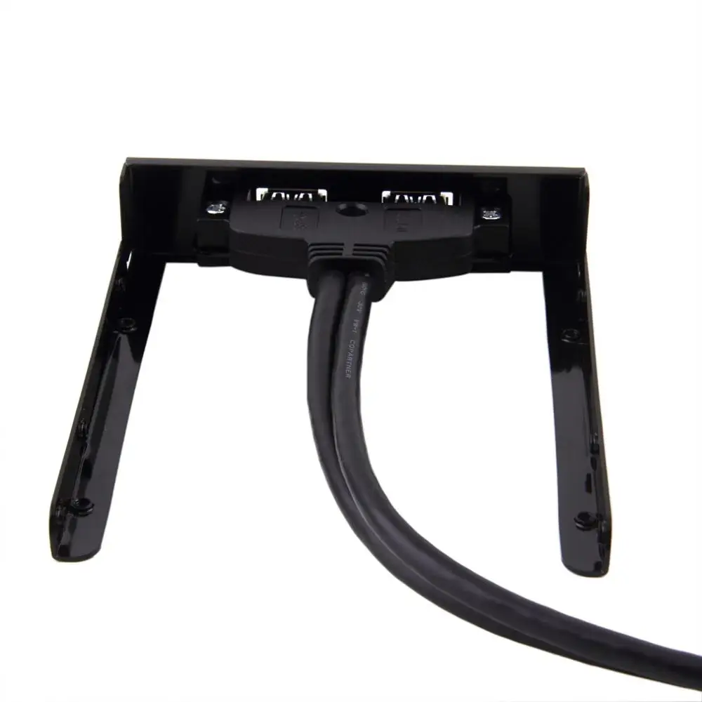 Floppy Disk USB 3.0 20 Pin 2 Ports Front Panel Bay Hub Bracket Cable