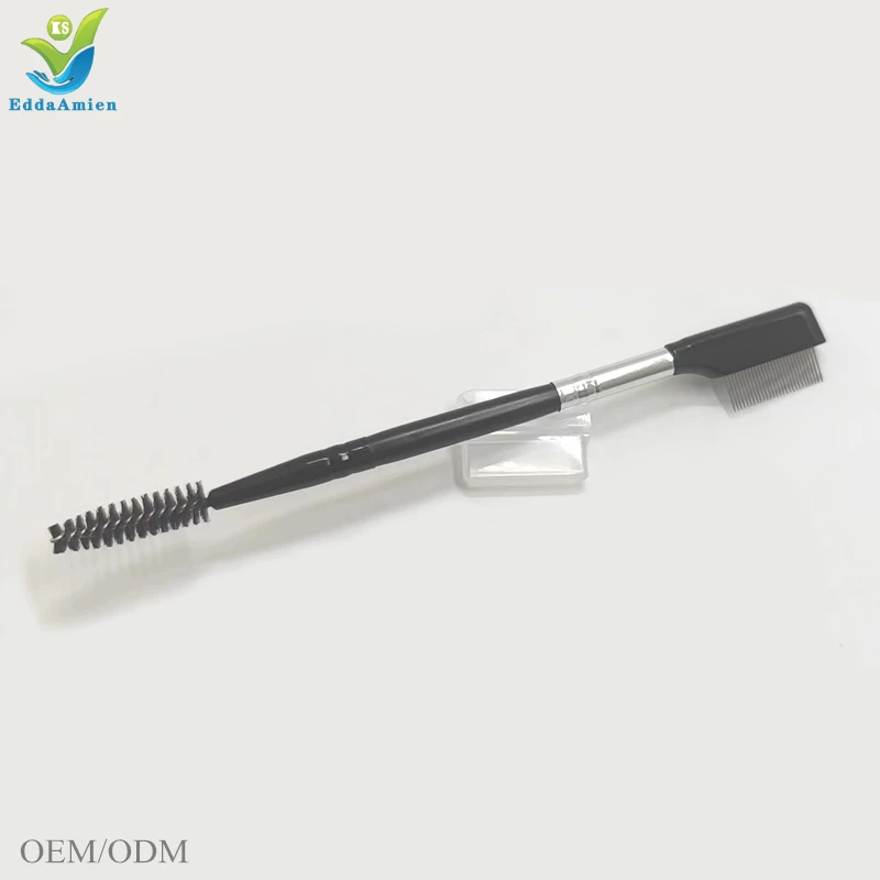 Luxury Portable Imported nylon wool Eyebrow Comb Double Head Professional Eyelash Brush Brow Makeup Brushes Eyebrow brush