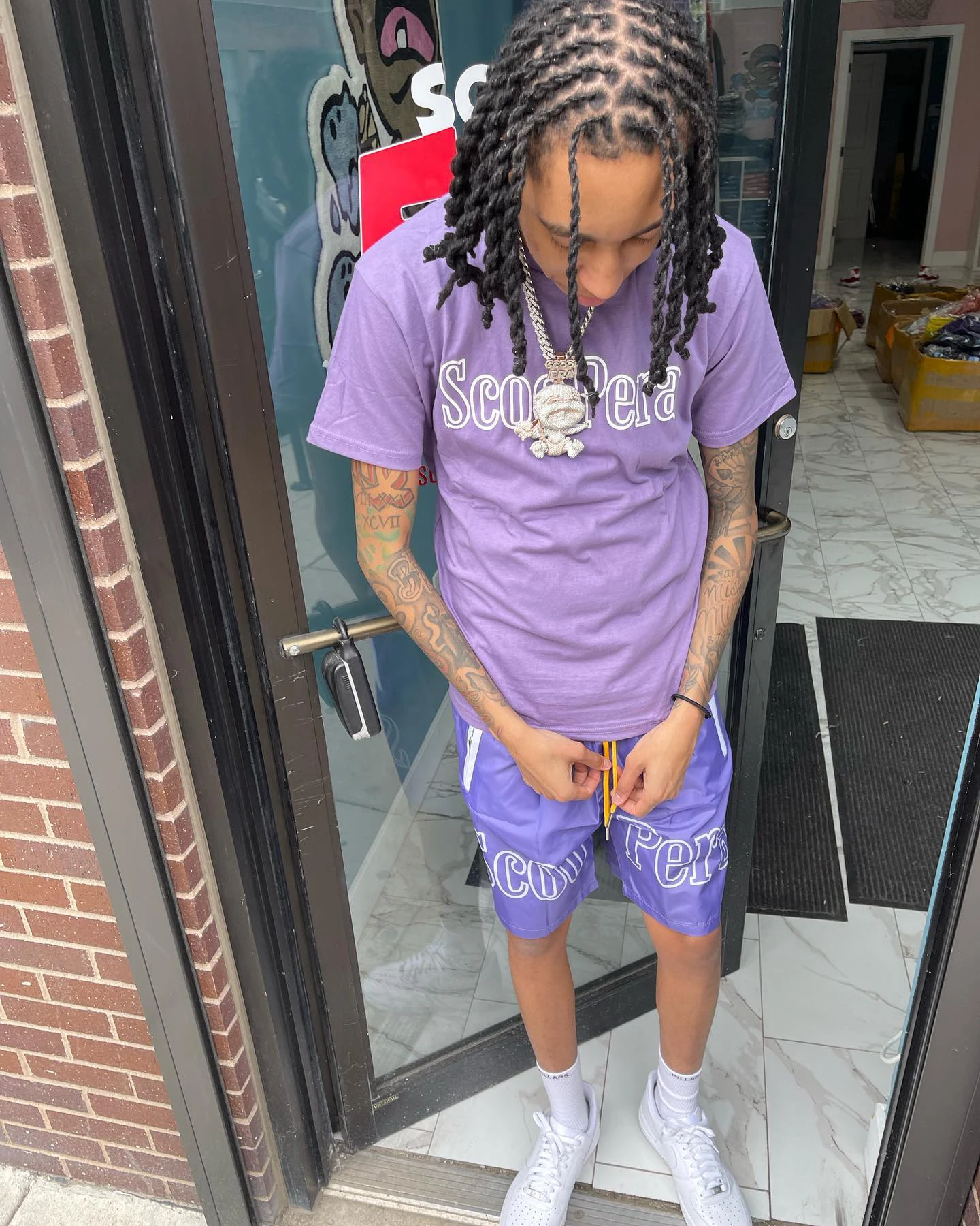 Custom Logo Cotton Printing T-shirts and Noly Polyester Shorts 2 Pcs Set Tracksuit Men Sweatsuit Suits for Men