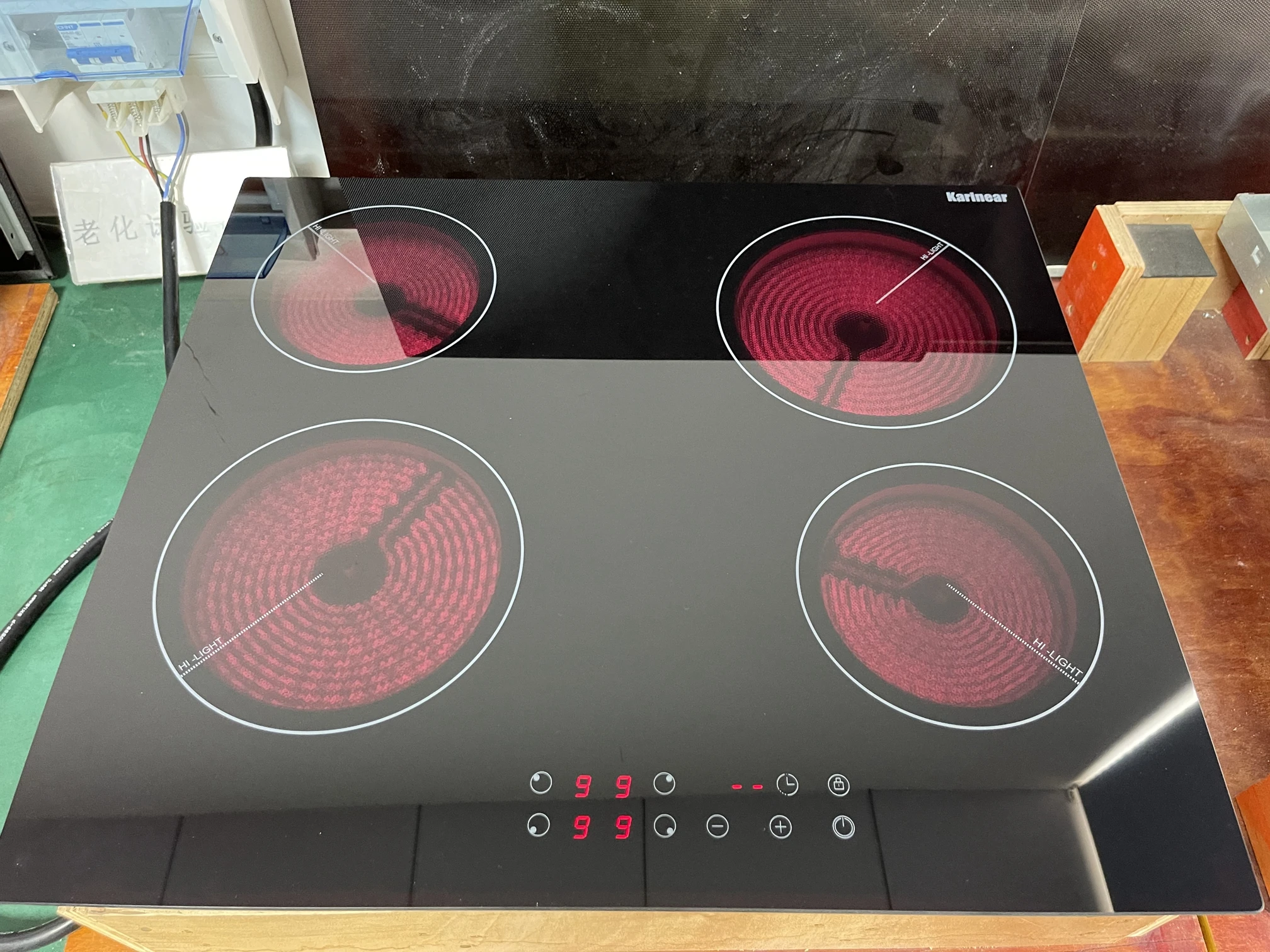 New Design Knob Touch Ceramic Hob Home Appliances Electric Stove  with 4 Cooking Zones 60cm Kitchen Hob Infrared cooker