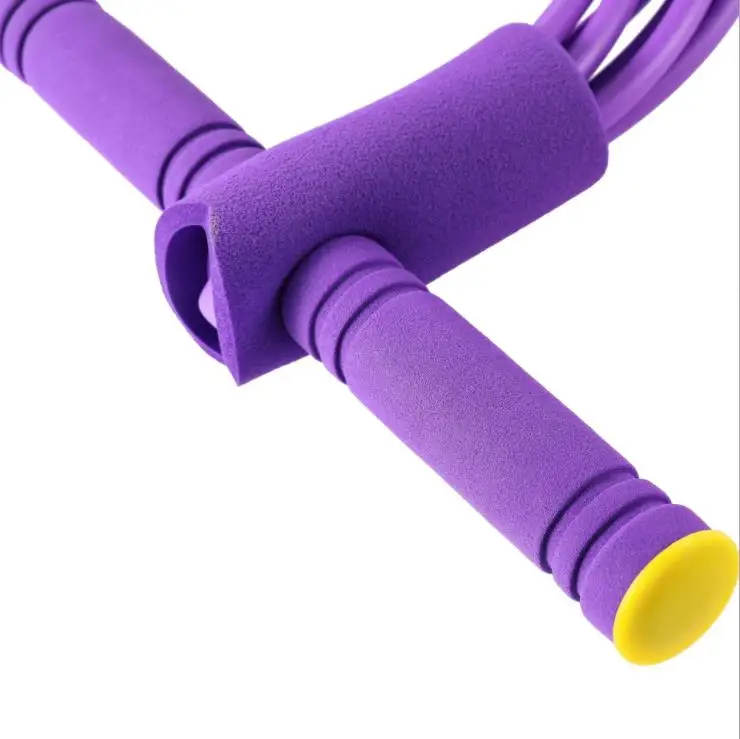 Yoga Fitness Body Trimmer Foot Multi-Function Tension Sit-up Pull Rope 6 Tube Elastic Resistance Bands Gym