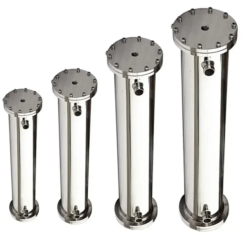Ss304 316l Flange Stainless Steel Ro Membrane Housing 8040 8080 80120 Ss Pressure Housing Vessels Ro Membrane Shell