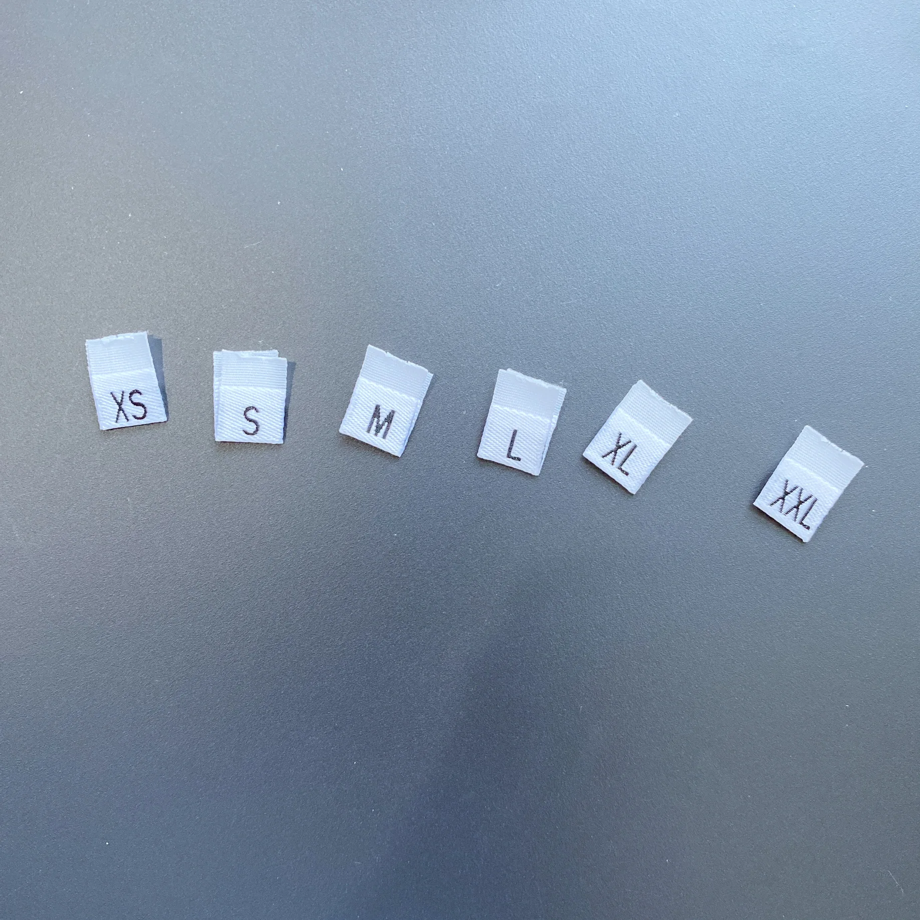 6 Sizes (XS, S, M, L, XL,XXL) Clothing Label Woven Size Labels