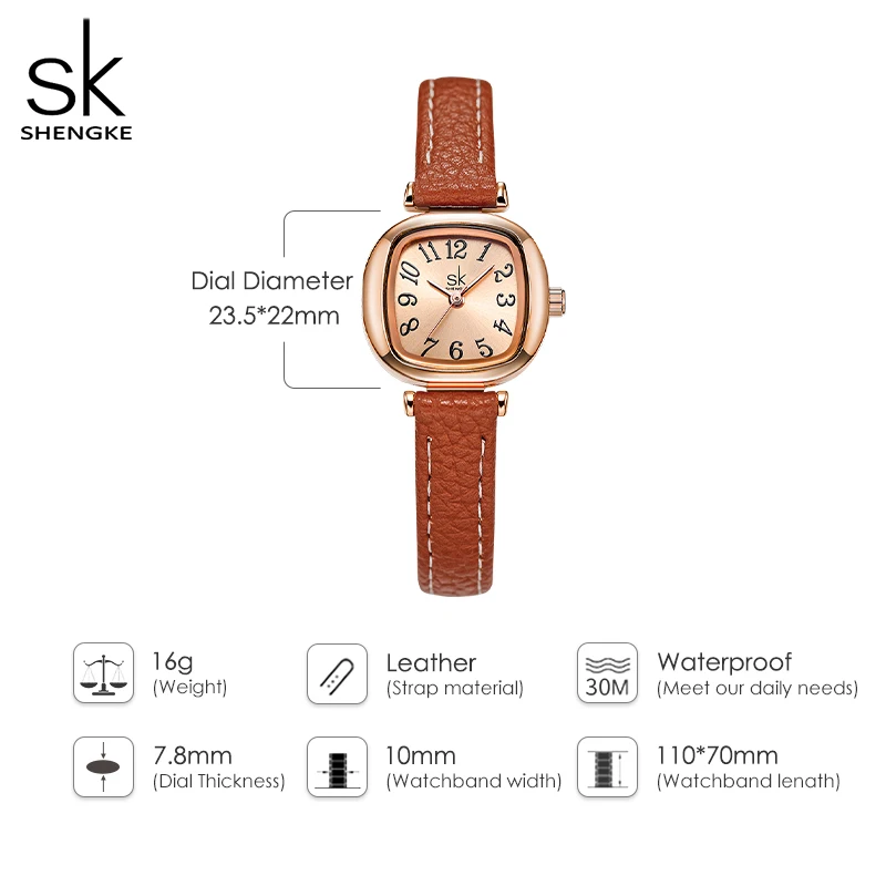 SHENGKE Hot Sales Luxury Quartz Watches Fashion Quartz Watches waterproof Ladies Women Reloj Mujer