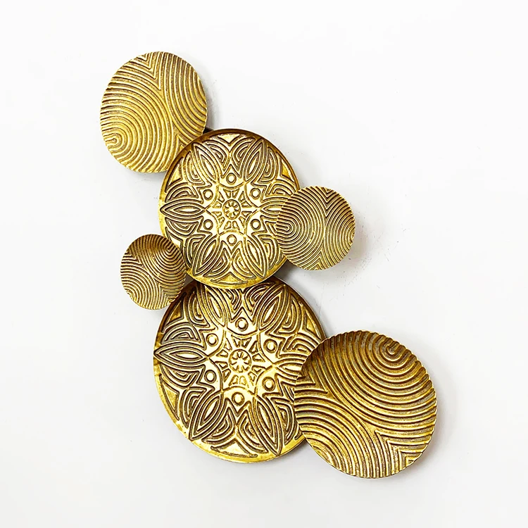 Luxury home decoration metal wall art hanging craft gold wall decor