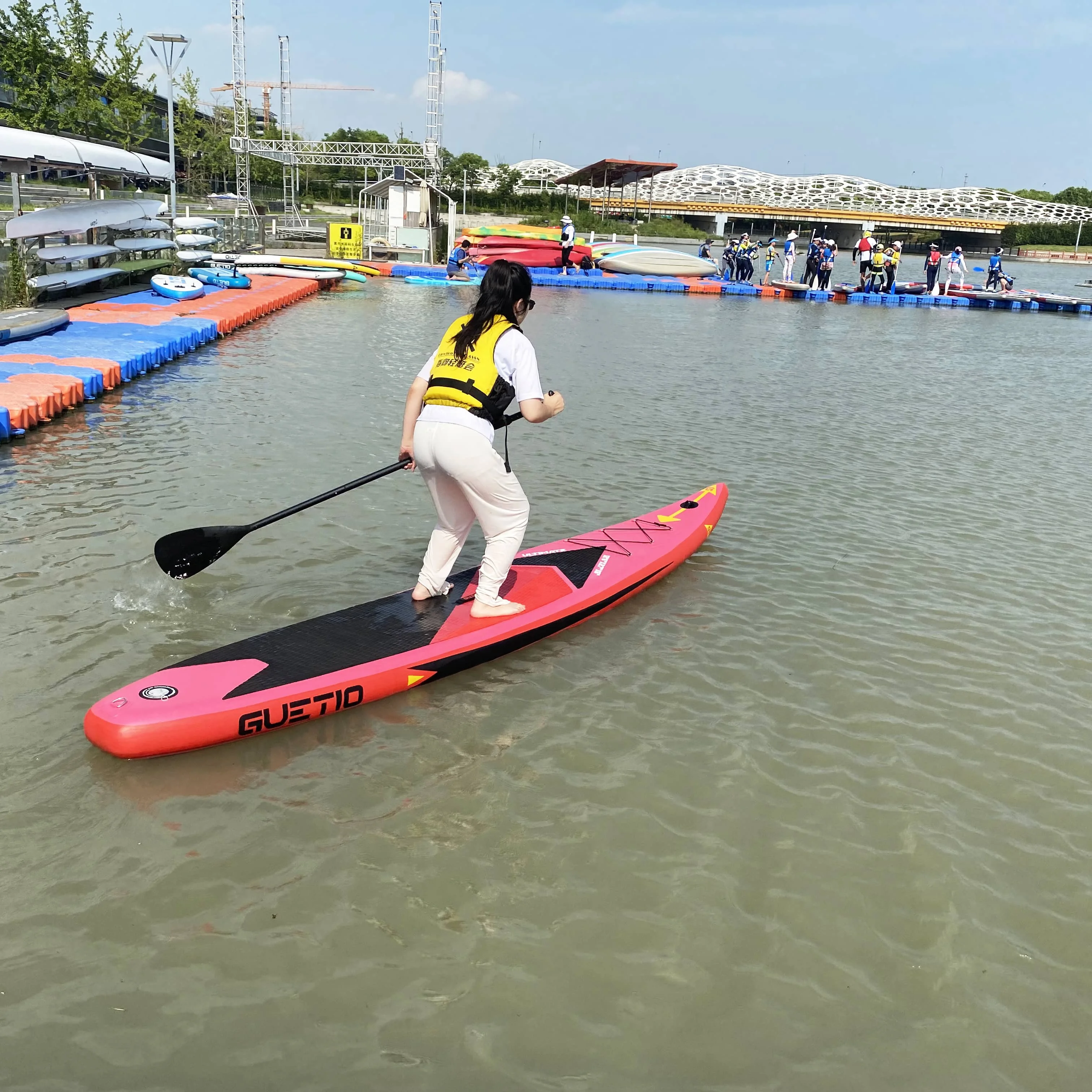 Customized Racing SUP Surfboard Inflatable SUP Paddles Stand Up Paddle Board ISUP