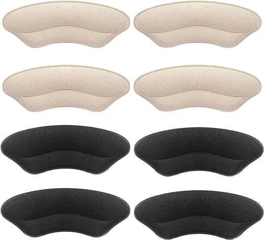 Premium Suede Microfibre leather Heel Grips Liner Cushions Inserts for Loose Shoes, Heel Pads Prevent Too Big,