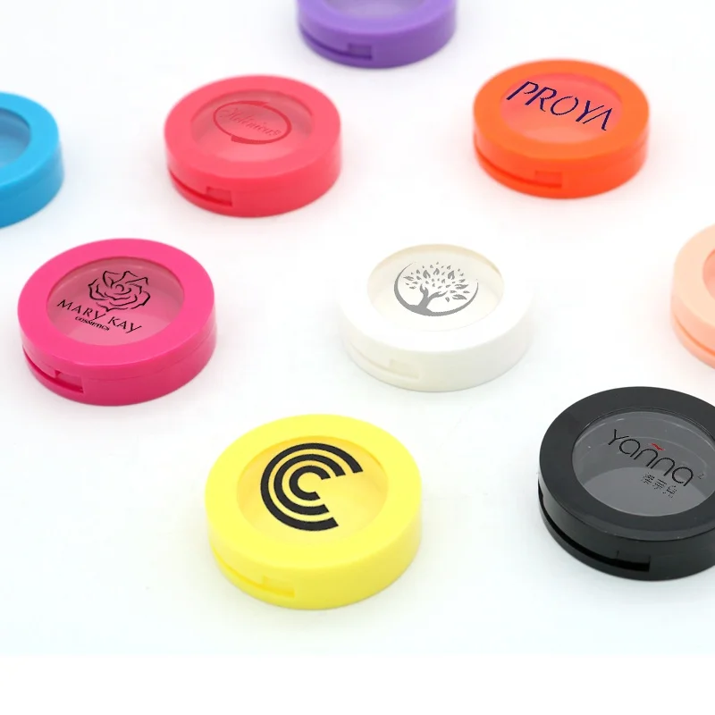 wholesale cheap cute mini matt empty candy single color eye shadow palette custom private label eyeshadow palette with clear lid