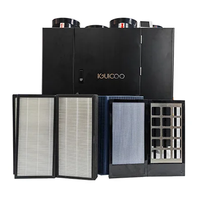 Wall-Mounted ERV Ventilation System  Double energy recovery,heat recovery efficiency mechanical ventilation with heat recovery