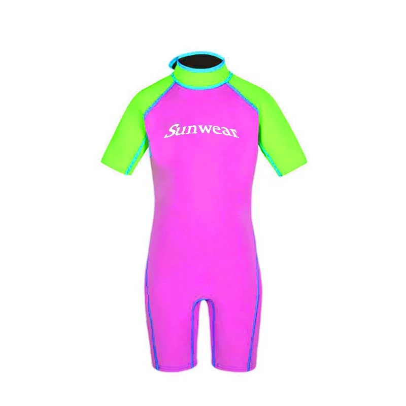200pcs OEM Kid 2mm to 3mm Neoprene Wetsuit Short One Piece thermal neoprene Swimsuits Warm Wet Suits for surfing diving