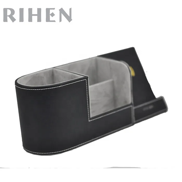 
PU Leather desktop organizer wireless charger 