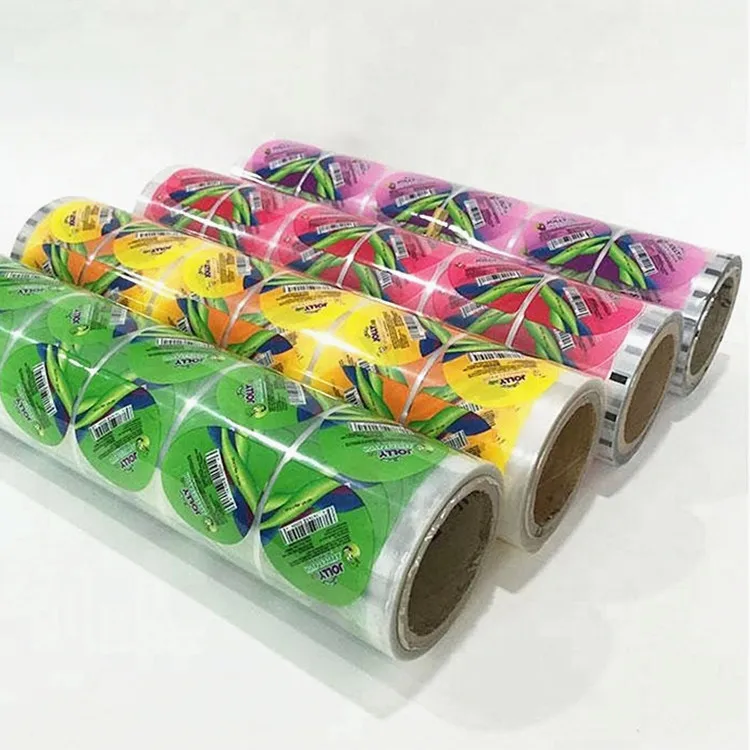 transparent ltding plastic cup sealing roll film for jelly