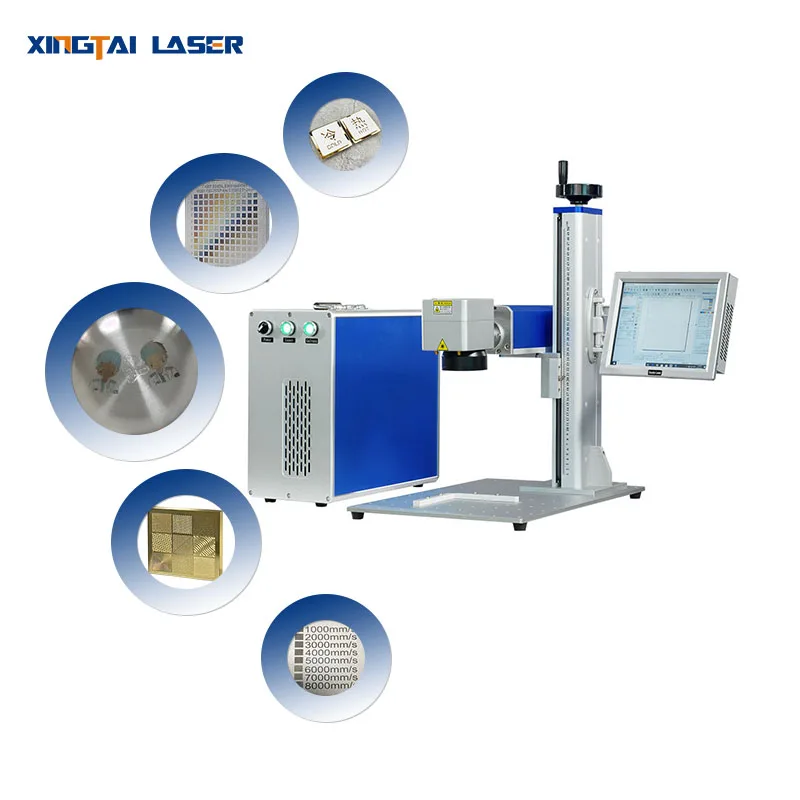 Enclosed Fiber Laser Engraving Machine Jewelry Engraver and Cutting With Motorized Z Axis JPT MOPA Raycus
