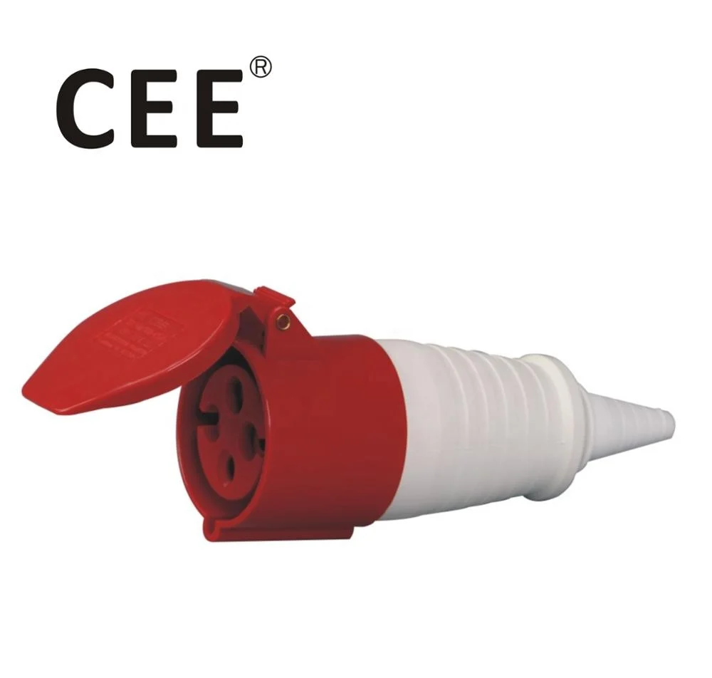 CEE IP44 4 Pin 16 amp 32 amp Female Industrial Plug Socket 380V
