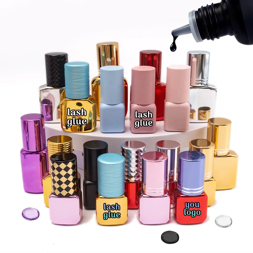 black /pink eyelash glue/ primer / remover/gel cleaner lashes individual lash adhesive extension glue korean with private label