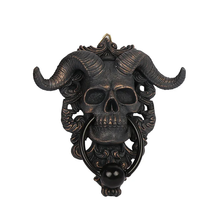 Resin Ornaments Punk Satan Skull Sheep Head Wall Decoration Pendant Handicrafts Europe And The United States