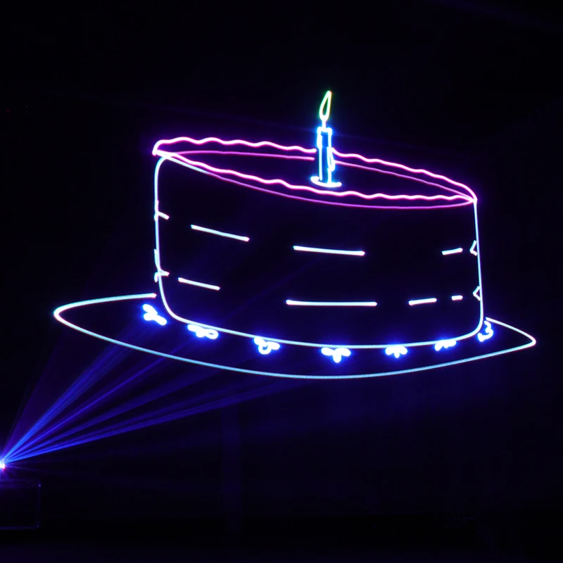 New 3W phone App controlled animation laser light stage light laser light suitable for nightclub party interactive activities